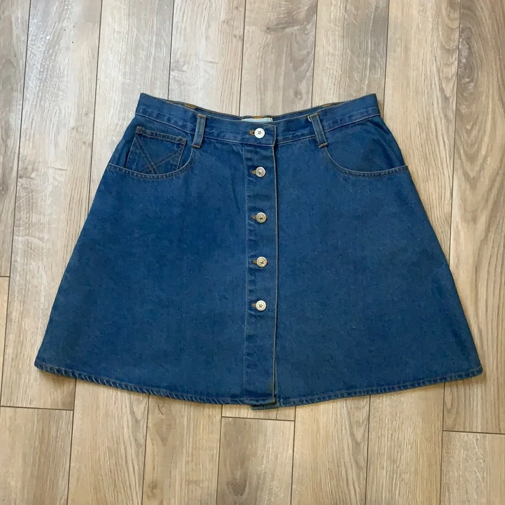 True Blue Denim Jean Five Pocket Skirt Regular Fit Mini Women’s 13/14 - Picture 2 of 10